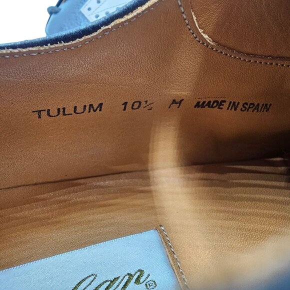 Vintage Wingtips Spectators Black White Mezlan Spain Men 10.5 Oxford Dress Shoes - Picture 6 of 16